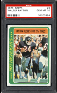 Most Valuable Walter Payton Cards Midland Mint