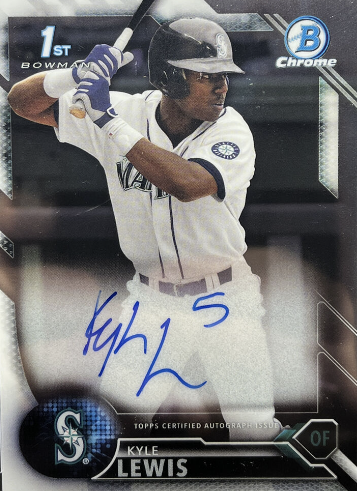 Kyle Lewis Bowman Chrome Draft Auto Card