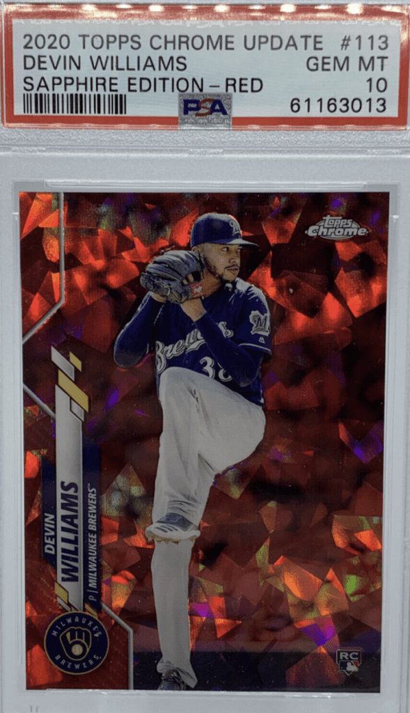 Topps Chrome Devin Williams Rookie Card