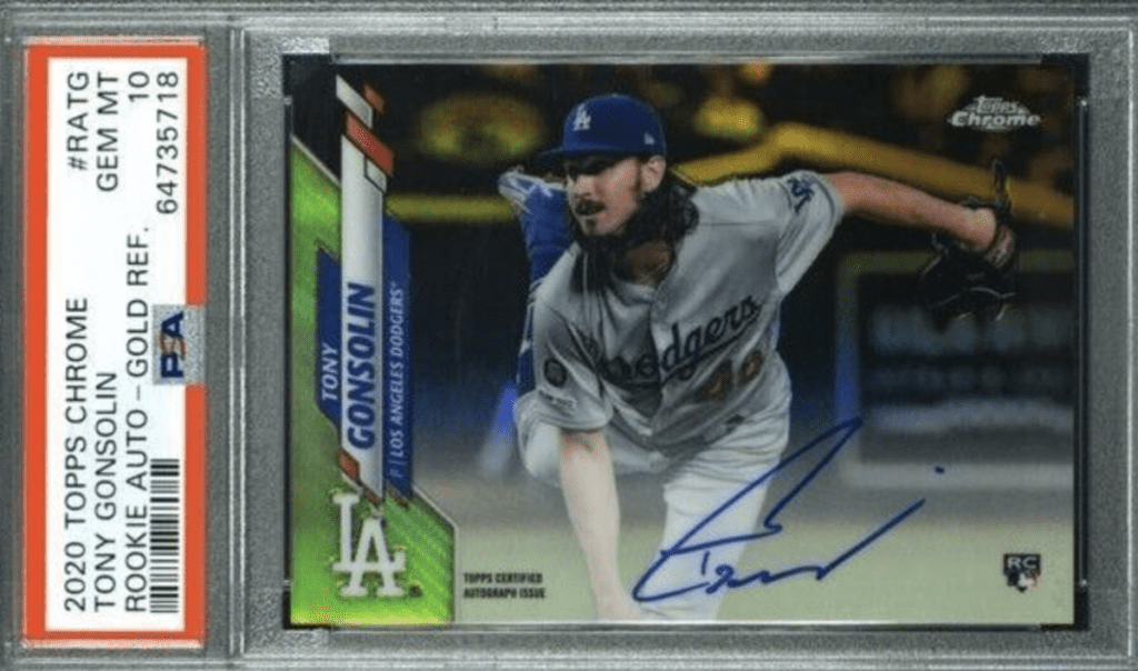 2020 Topps Chrome Tony Gonsolin Rookie Card