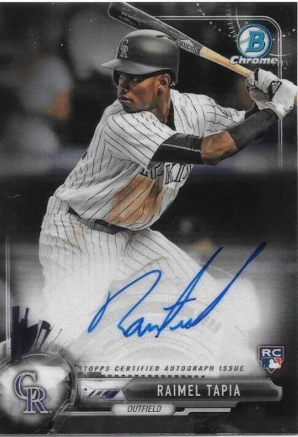 2013 Bowman Chrome Raimel Tapia Autograph Rookie Card