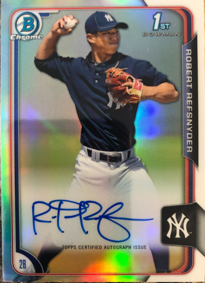 2015 Bowman Chrome Prospect Rob Refsnyder Autograph