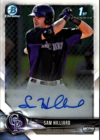 2016 Bowman Chrome Draft Sam Hilliard Autograph (BCA-SH)