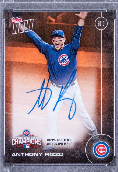 2016 Topps World Series Champions Anthony Rizzo card