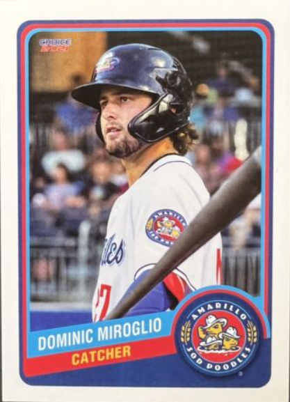 2017 Bowman Chrome Draft Dominic Miroglio Rookie Card