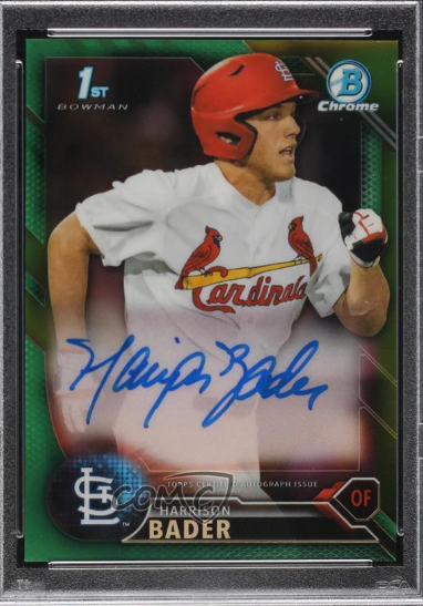 2017 Bowman Chrome Prospects Harrison Bader Autograph