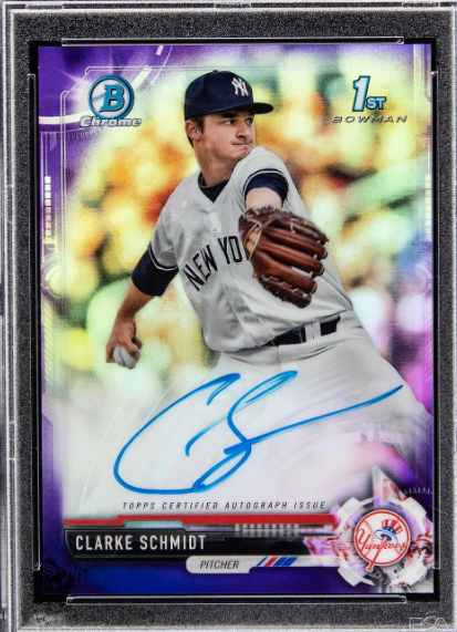 2017 Bowman Draft Chrome Clarke Schmidt Autograph