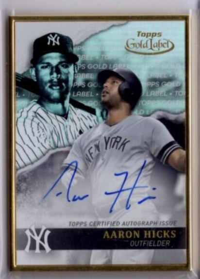 2017 Topps Gold Label Aaron Hicks Auto