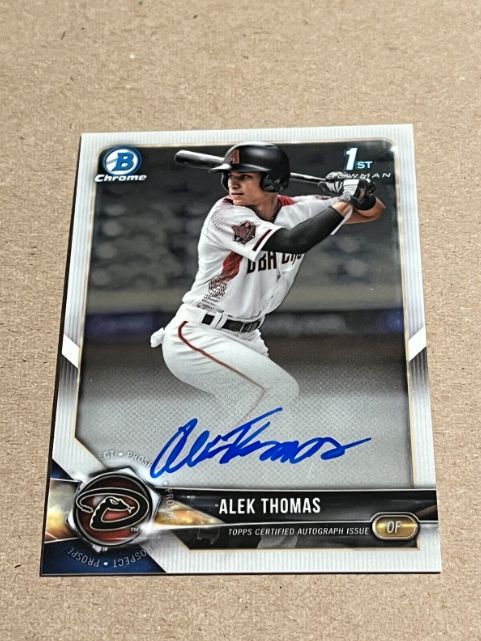 2018 Bowman Chrome Alek Thomas Autograph Rookie Card