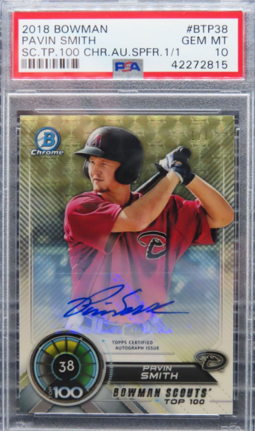 2018 Bowman Chrome Pavin Smith Prospects Autograph