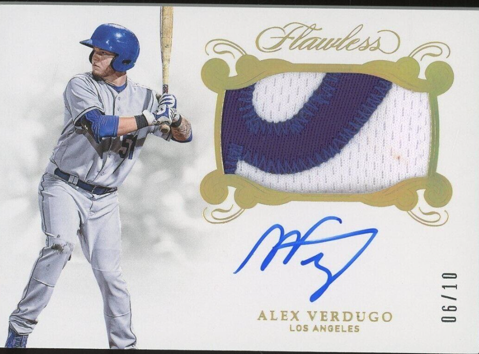 2018 Panini Flawless Alex Verdugo Rookie Patch Autograph (RPA-AV)