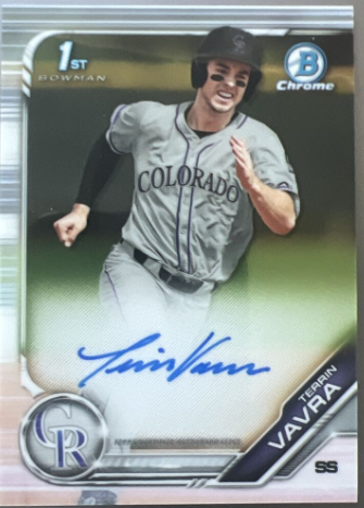 2018 Terrin Vavra Bowman Chrome Draft Autograph