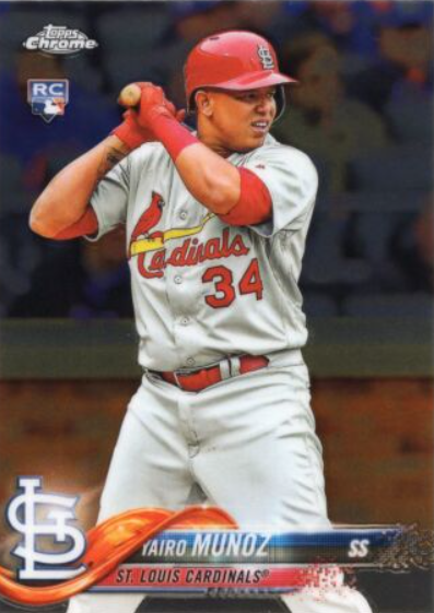 2018 Topps Chrome Yairo Munoz Rookie Card (#RA-YM)