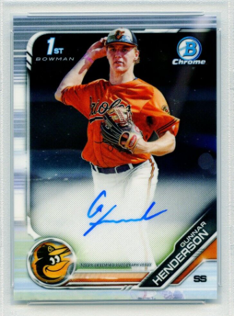 2019 Bowman Chrome Gunnar Henderson Draft Autograph