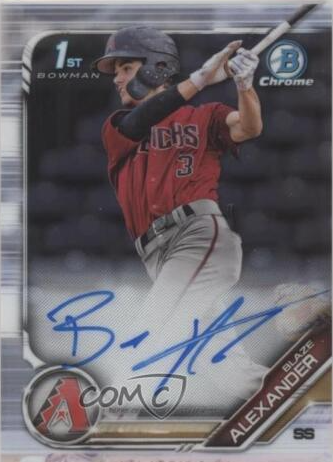 2019 Bowman Chrome Prospects Blaze Alexander Autograph (CPA-BA)