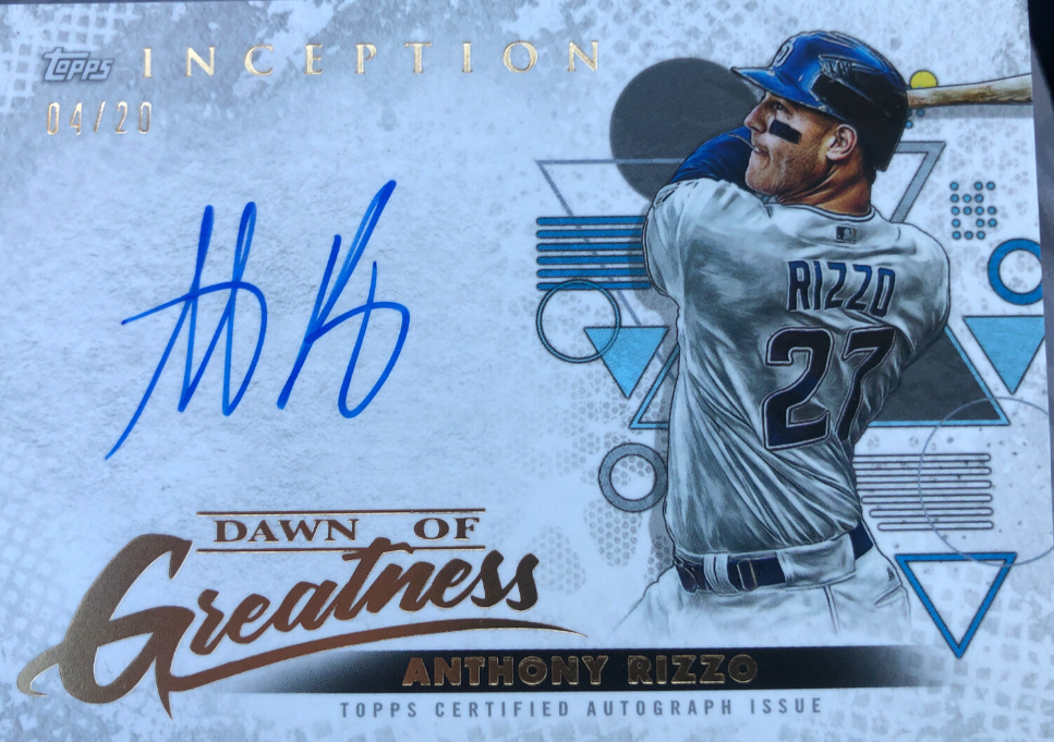 019 Topps Inception Anthony Rizzo card