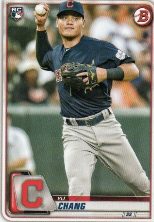 2020 Topps Chrome Update Yu Chang Rookie Card