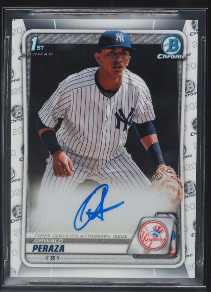 2021 Bowman Chrome Prospects Auto Oswald Peraza