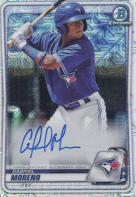 2021 Bowman Gabriel Moreno Base Rookie Card