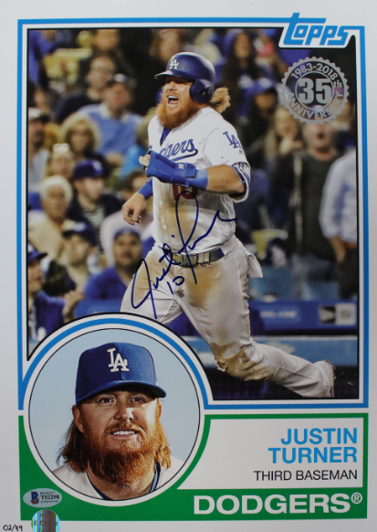 2021 Topps Tribute Justin Turner Autographed Card