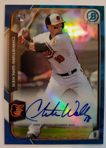 2014 Bowman Chrome Christian Walker RC Autograph