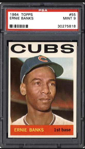 1964 Topps card Ernie Banks