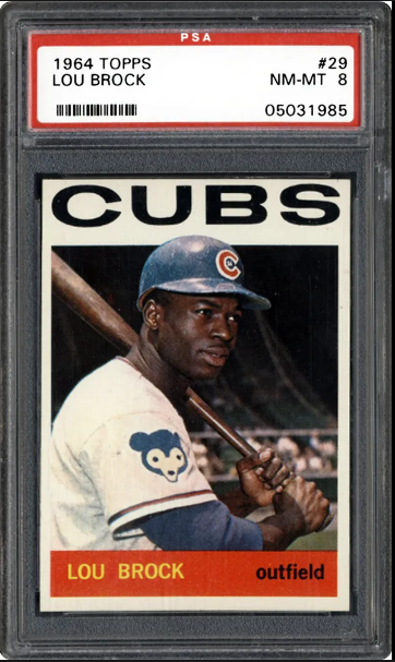 1964 Topps card Lou Brock