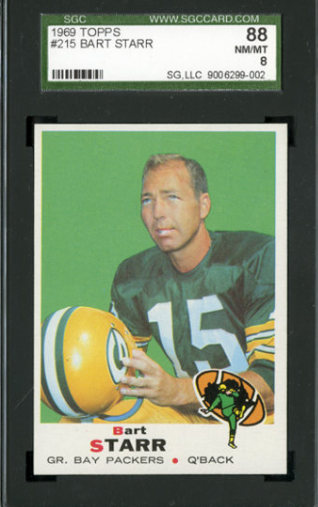 1969 Bart Starr Topps Football Cards