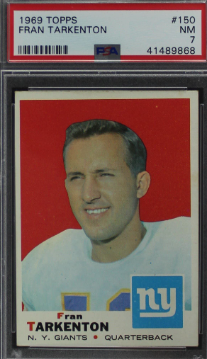 1969 Fran Tarkenton Topps Football Cards