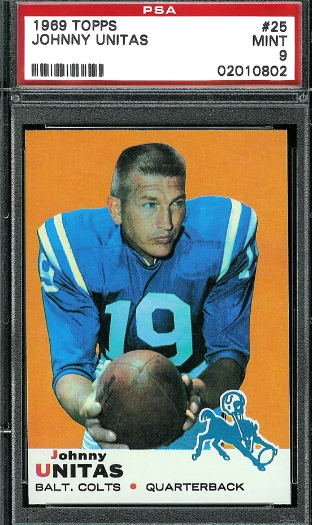 1969 Johnny Unitas Topps Football Cards