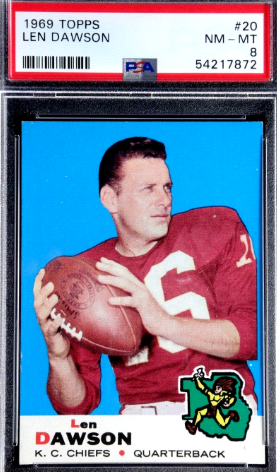 1969 Len Dawson Topps Football Car