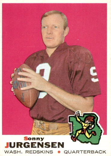 1969 Sonny Jurgensen Topps Football Cards