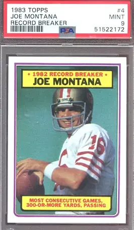 1983 Joe Montana Topps card