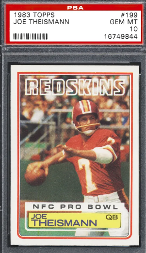 1983 Joe Theismann Topps