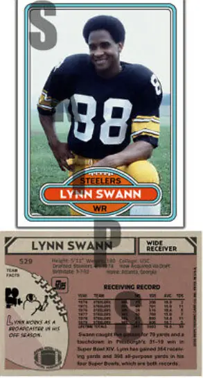 1983 Lynn Swann Topps card