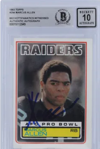 1983 Marcus Allen Rookie Card