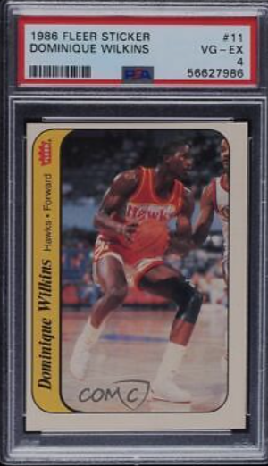 1986-87 Dominique Wilkins Fleer Sticker