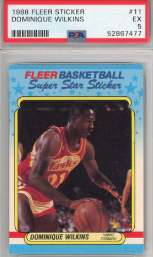 1988 Dominique Wilkins Fleer Sticker