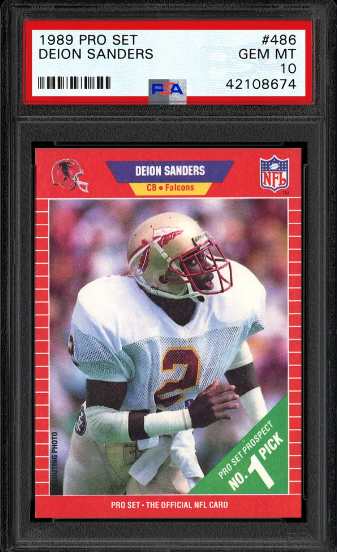 1989 Deion Sander Pro Set Football Card