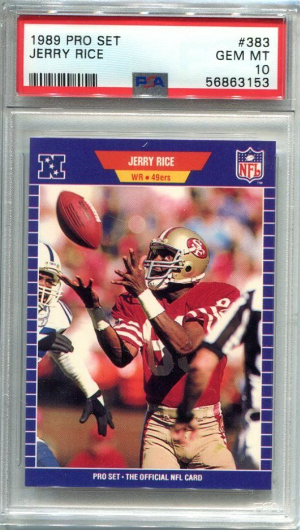 1989 Jerry Rice Pro Set Football Card