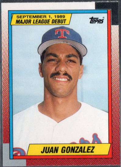 1989 Juan Gonzalez Bowman Baseball Card