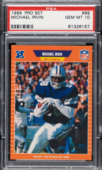 1989 Michael Irvin Pro Set Football Card