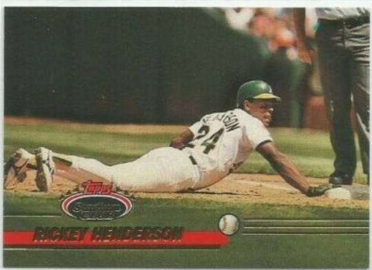 1993 Rickey Henderson Topps Stadium Club card