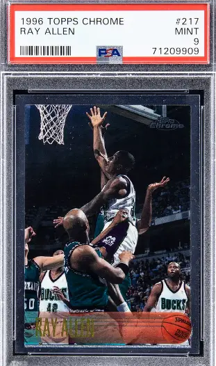 1996-97 Ray Allen Topps Chrome Rookie Card