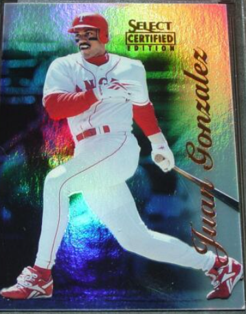 1996 Select Certified Mirror Gold Juan Gonzalez