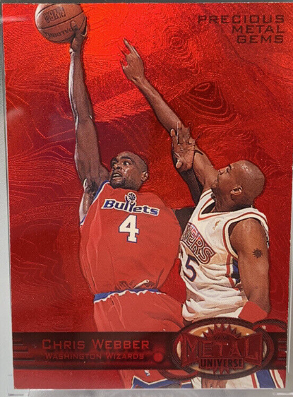 1997-98 Chris Webber Metal Universe Precious Metal Gems Red