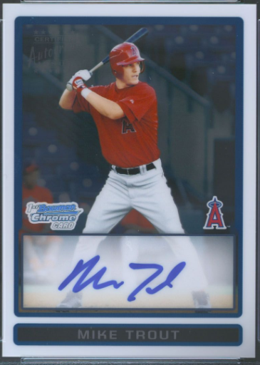 2010 Bowman Chrome Draft Prospects Autograph Mike Trout