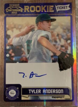 2011 Bowman Chrome Draft Autograph Tyler Anderson Card