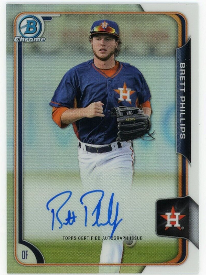 2012 Bowman Chrome Draft Refractor Autograph Brett Phillips