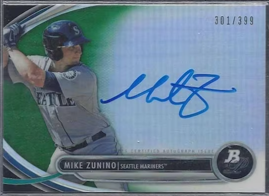 2013 Bowman Sterling Mike Zunino Prospect Autograph